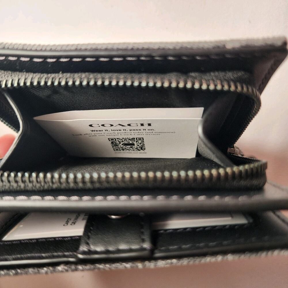 NWT Coach CAP07 Washed Grey Denim Snap Wallet - Picture 3 of 8